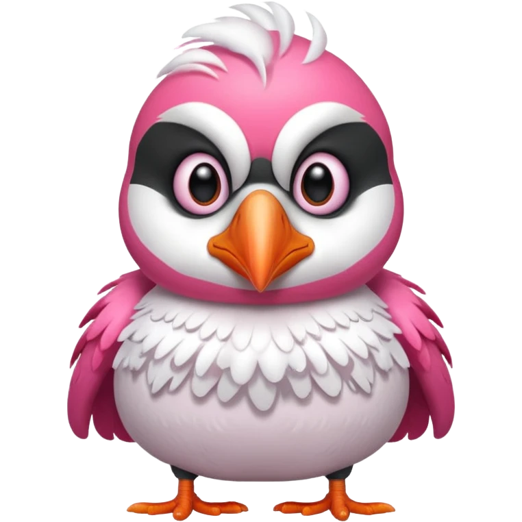 pink puffin angry steam from nose emoji
