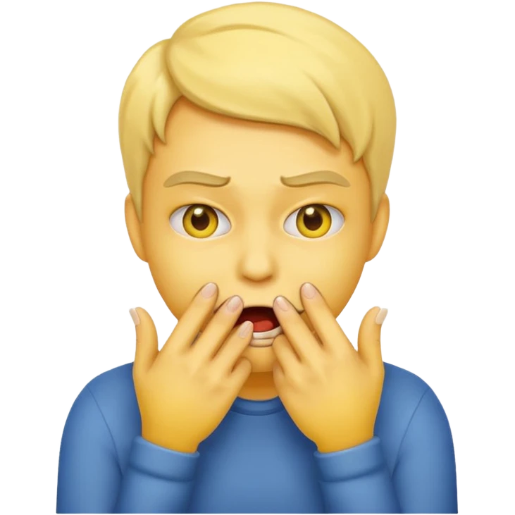 Nervous emoji that bite his nails emoji