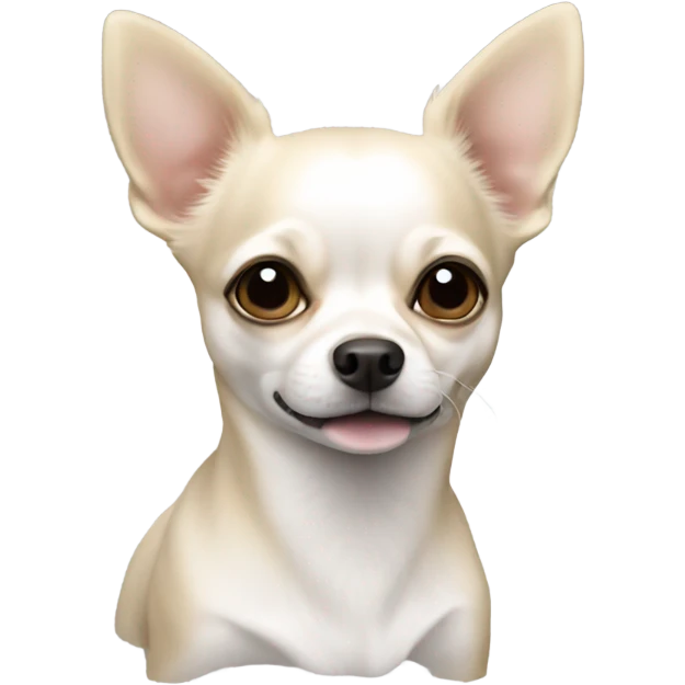 white realistic chihua emoji