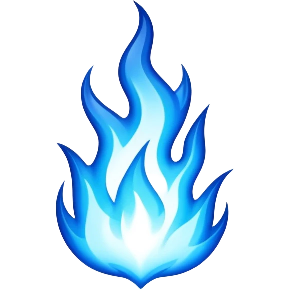 Blue flames emoji