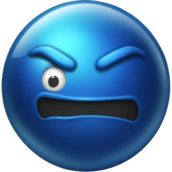 big blue shiny orb emoji