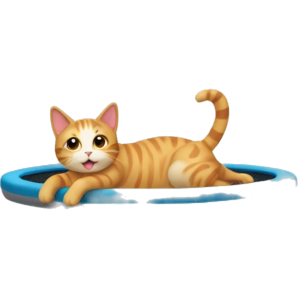 Cat on trampoline emoji