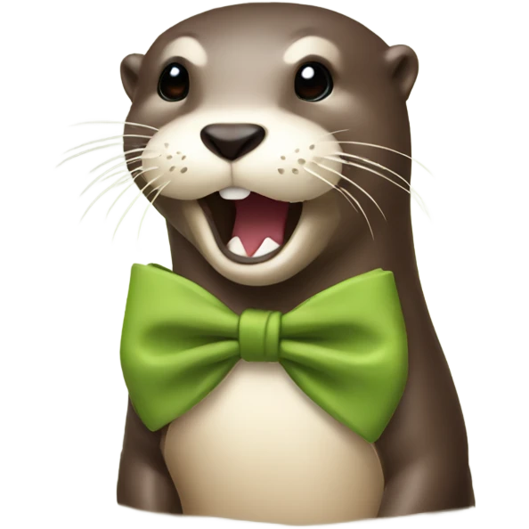 otter with bow emoji