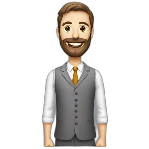 consultor canoso y con barba emoji