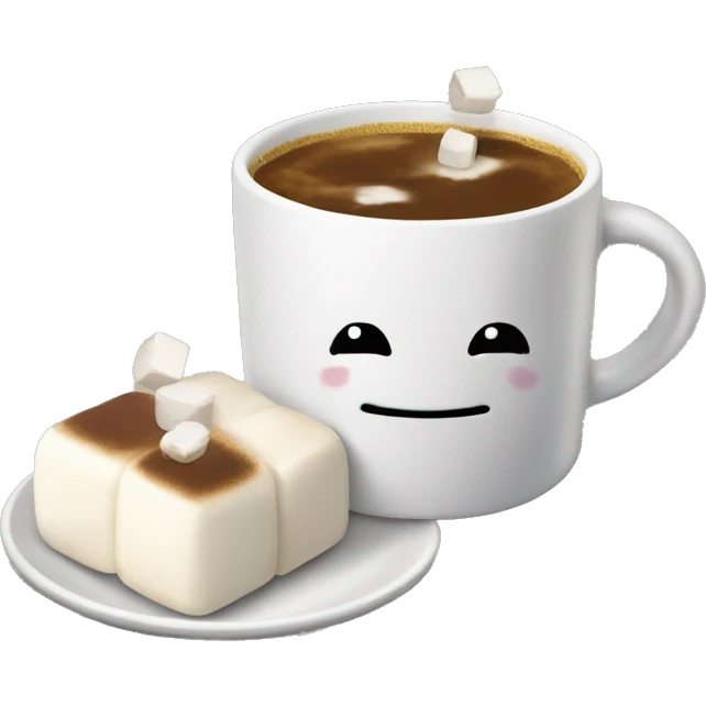 Ein Tasse mit Kakao Marshmallows und Sahne emoji