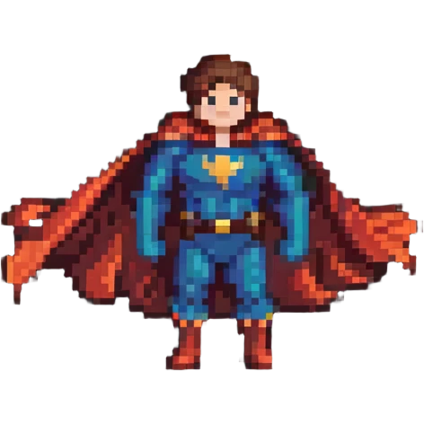 superhero with flowing cape emoji