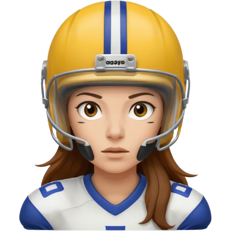 Long Haired Football Players, Female player emoji