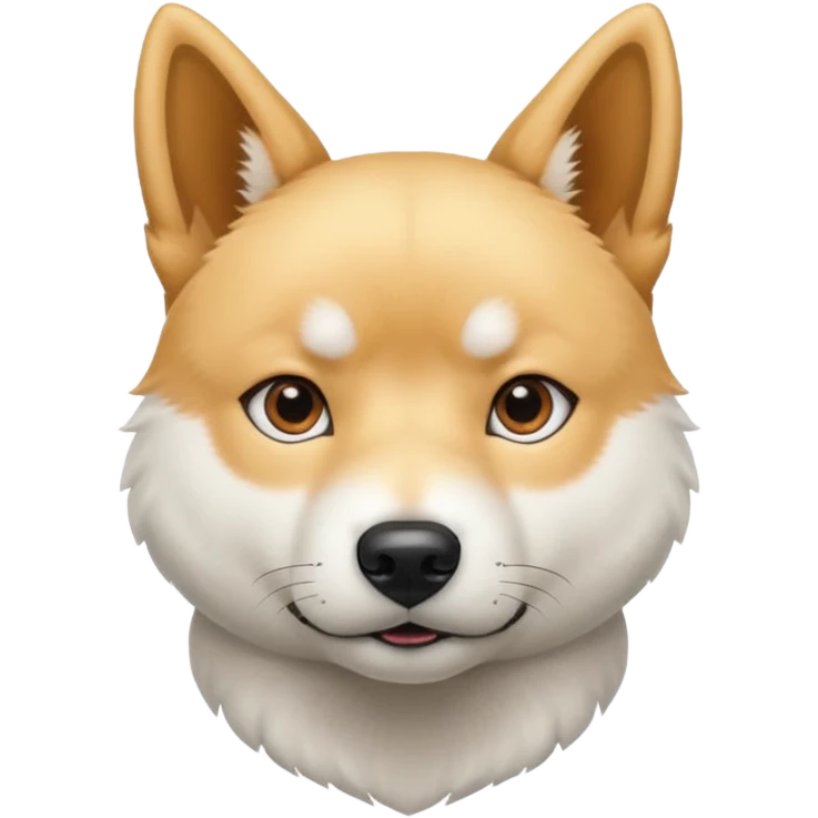 White Jindo dog has sharp face line emoji