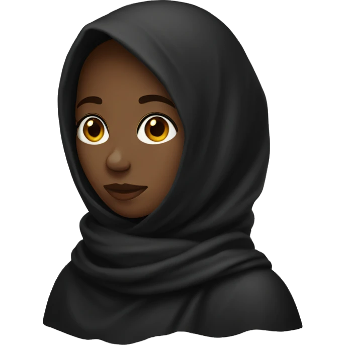covered girl in black scarf emoji