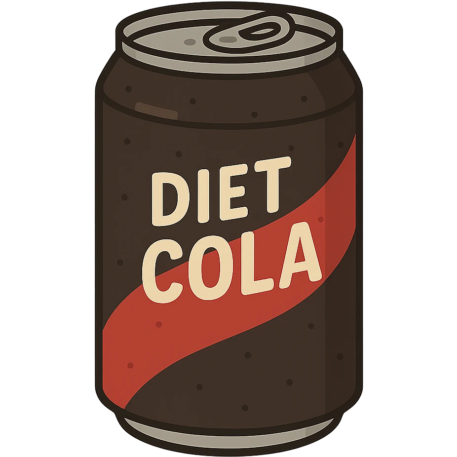 flat toon diet cola emoji