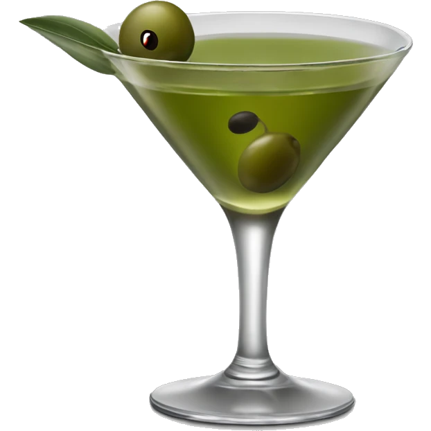 Olive martini with no garnish emoji