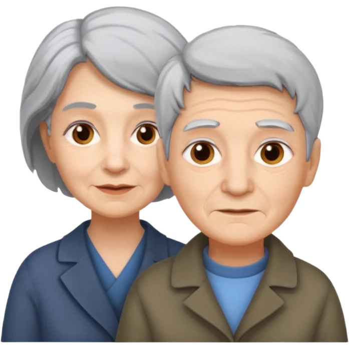 lo mismo que estas haciendo solo coloca alado de la abuela un hombre joven  emoji
