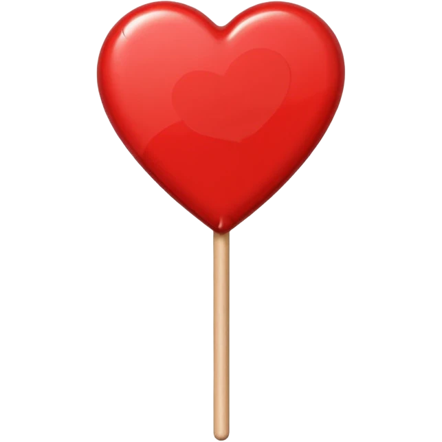 red heart-shaped lollipop on a stick emoji