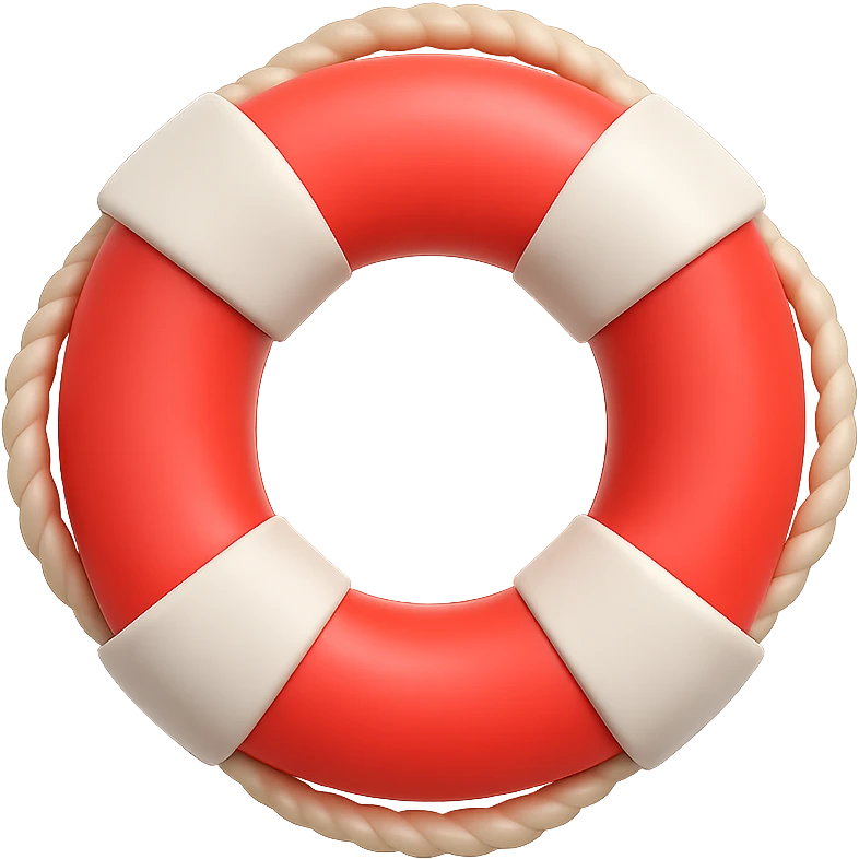 {
  "title": "3D Skeuomorphic Emoji Icon Schema",
  "type": "object",
  "properties": {
    "object": {
      "type": "string",
      "description": "Name of the object to be represented (e.g., 'money bag', 'camera', 'pizza')."
    },
    "style": {
      "type": "string",
      "enum": ["3D skeuomorphic emoji"],
      "description": "Visual style to be used for rendering."
    },
    "materials": {
      "type": "object",
      "properties": {
        "base": {
          "type": "string",
          "description": "Primary material texture, e.g., 'smooth cloth', 'metallic', 'plastic'."
        },
        "details": {
          "type": "array",
          "items": { "type": "string" },
          "description": "Secondary materials or embellishments (e.g., rope, buttons, stitching)."
        }
      }
    },
    "colors": {
      "type": "object",
      "properties": {
        "baseColor": {
          "type": "string",
          "description": "Main color of the object (e.g., '#F5DEB3' for a beige sack)."
        },
        "accentColors": {
          "type": "array",
          "items": { "type": "string" },
          "description": "Accent or highlight colors (e.g., yellow for dollar sign)."
        }
      }
    },
    "lighting": {
      "type": "object",
      "properties": {
        "type": {
          "type": "string",
          "enum": ["soft", "ambient", "studio"],
          "description": "Lighting type used to shade and define volume."
        },
        "shadows": {
          "type": "boolean",
          "description": "Indicates if soft drop shadows are used."
        }
      }
    },
    "geometry": {
      "type": "object",
      "properties": {
        "dimensionality": {
          "type": "string",
          "enum": ["3D"],
          "description": "Indicates that object is rendered in 3D."
        },
        "roundedEdges": {
          "type": "boolean",
          "description": "Indicates if object has smooth, rounded edges."
        }
      }
    },
    "expression": {
      "type": "string",
      "enum": ["playful", "realistic", "friendly"],
      "description": "Overall emotional tone of the icon."
    },
    "background": {
      "type": "string",
      "enum": ["transparent", "white", "gradient"],
      "description": "Background type for the rendered emoji."
    }
  },
  "required": ["object", "style", "materials", "colors", "lighting", "geometry", "expression", "background"]
}

lifebuoy emoji