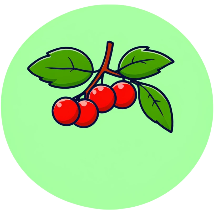 cluster of red berries emoji