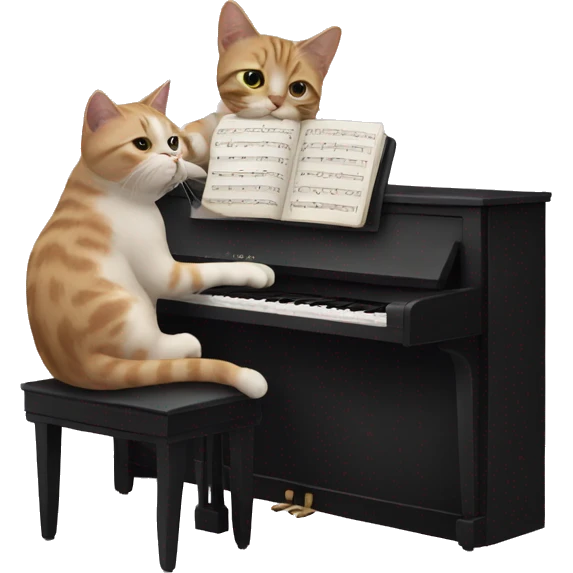 CAT playing Piano  emoji