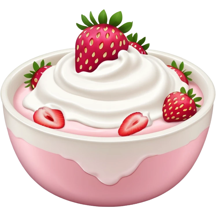  Strawberry Greek Yogurt emoji