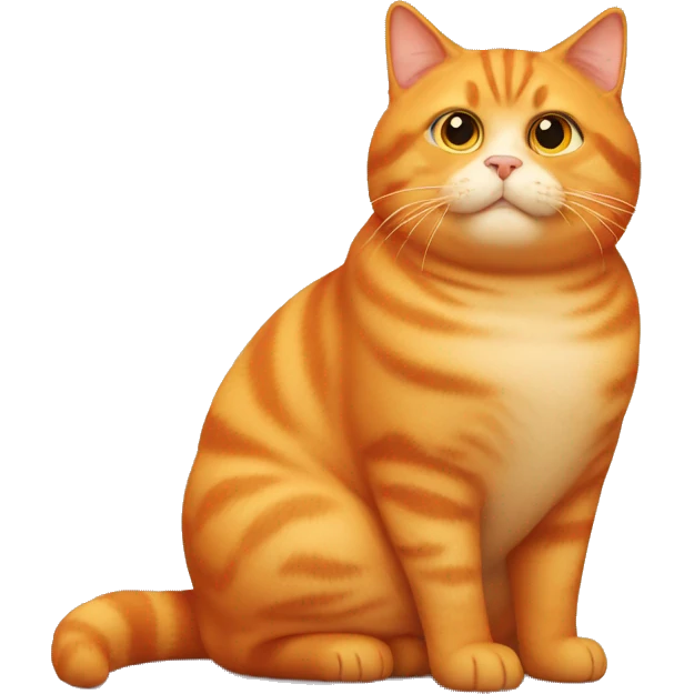 Fat orange cat emoji