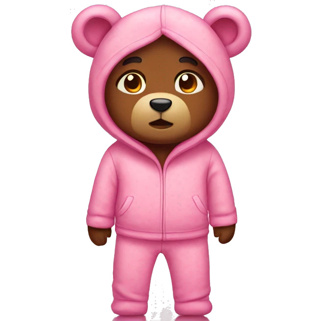 oso con pijama rosada emoji