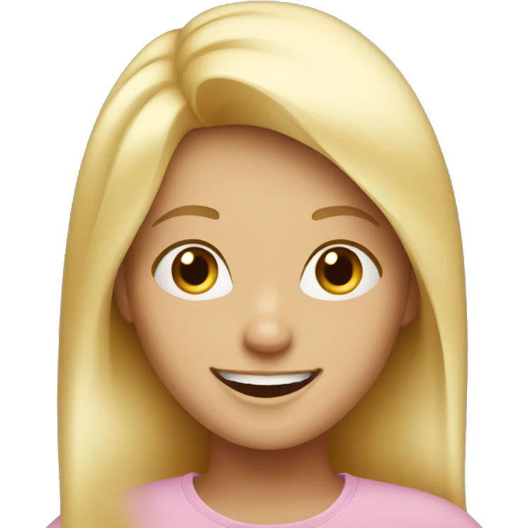 Happy blonde girl emoji