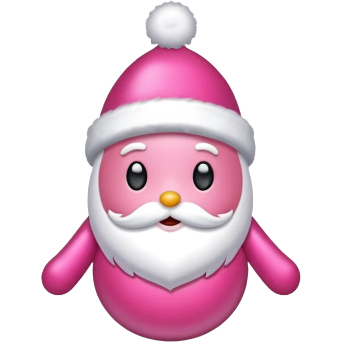 christmas cute sticker, pink emoji