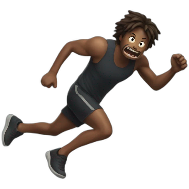 running from the horror emoji