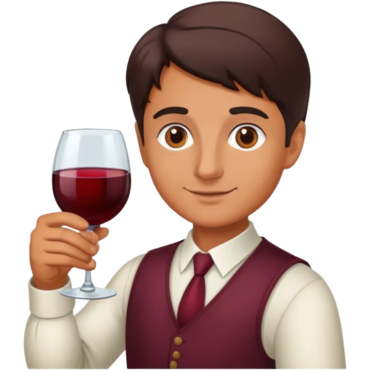 Italian with wine emoji