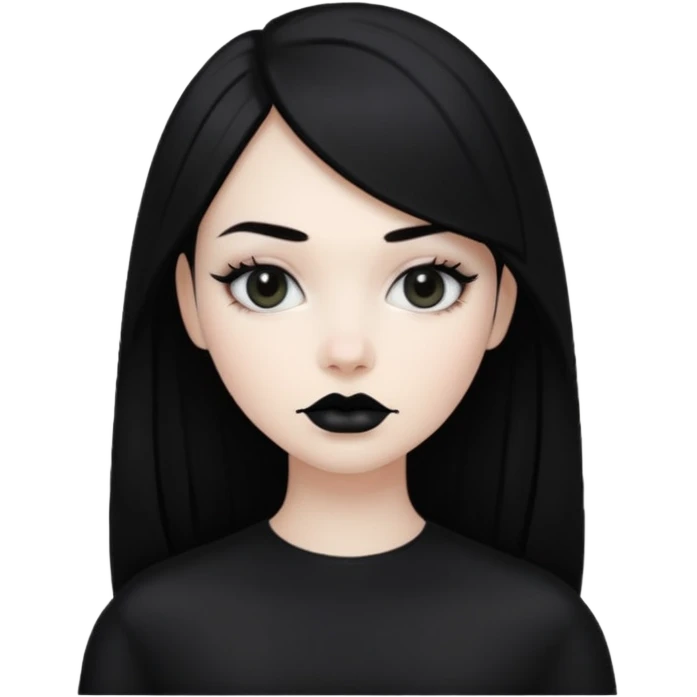 emo black lipstick emoji