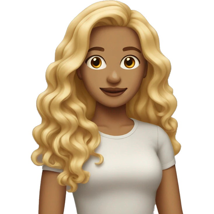 wavy light brown blonde hair emoji