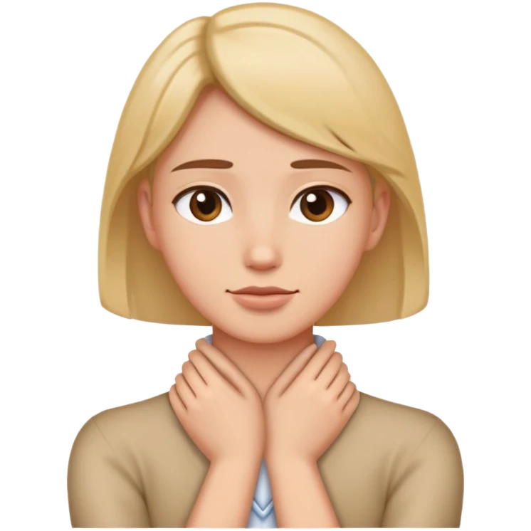 Person with hands crossed on neck emoji