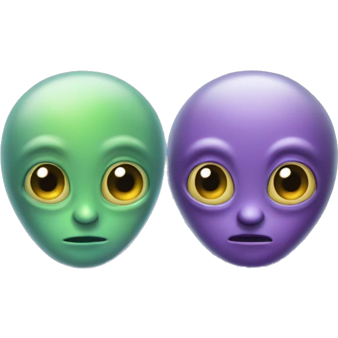 Two alien friends emoji