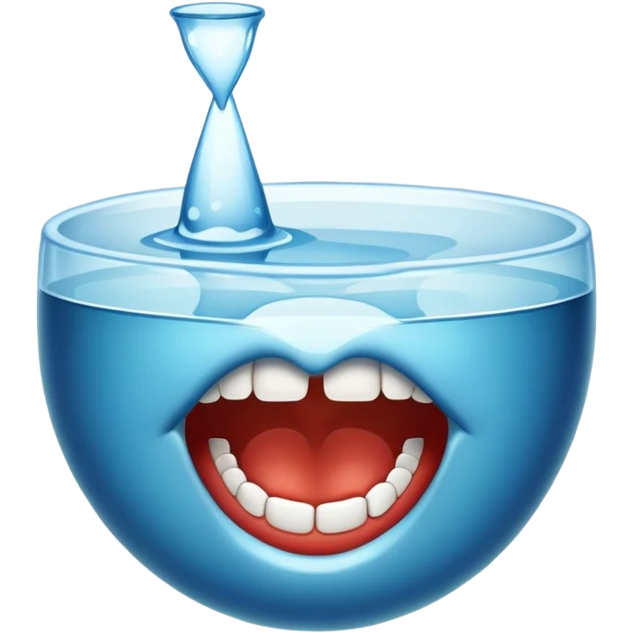 Mouth with water emoji