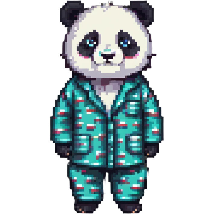 panda in pajamas emoji