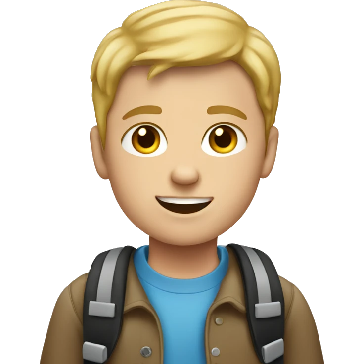 White Boy leaving school emoji
