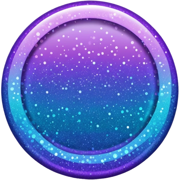 Glitter purple and cian inner circle emoji