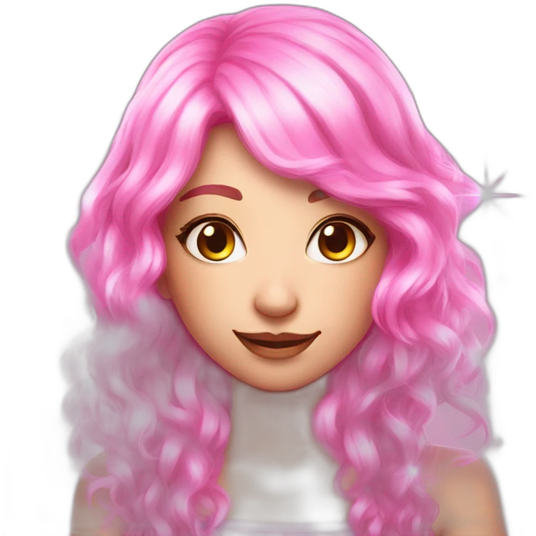 pink hair fae magic lights emoji