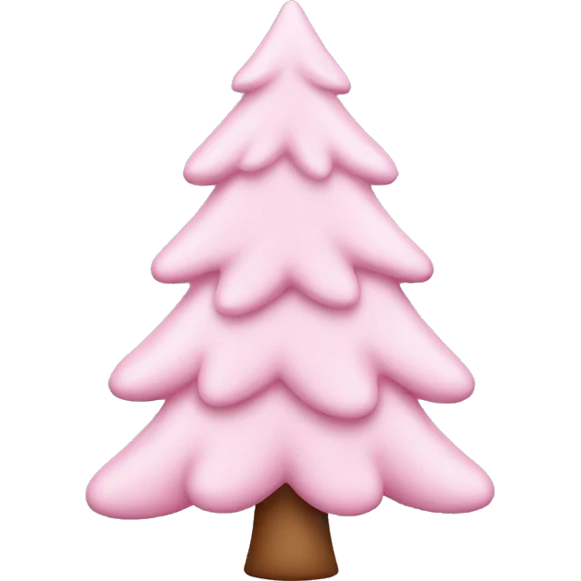 pastel pink christmas tree emoji