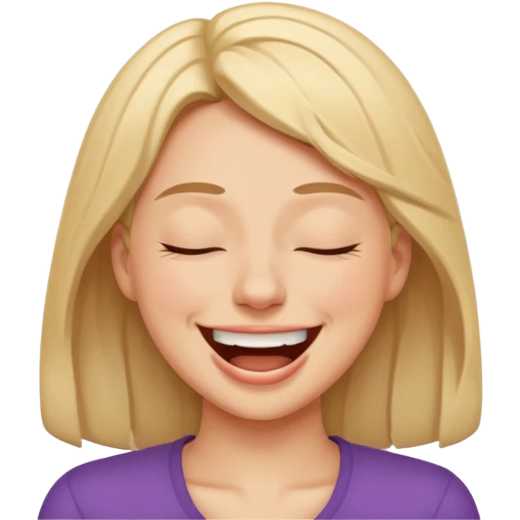 Stressed laughing woman emoji