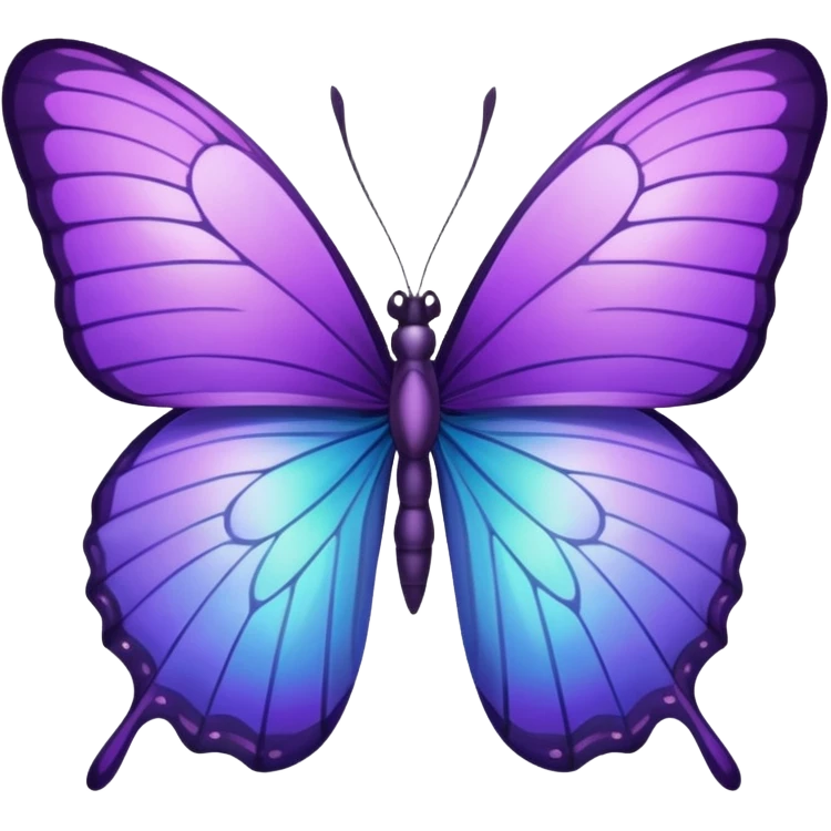 Purple butterfly with sharp ends on each wing emoji