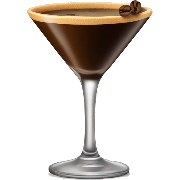 Espresso Martini with three coffee beans on top emoji
