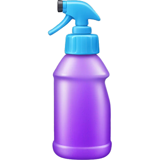 Spray bottle squirting from the nozzle emoji