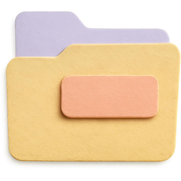 soft pastel aesthetic file folder sticker icon emoji