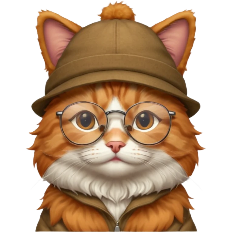 a cat with hat and glasses emoji