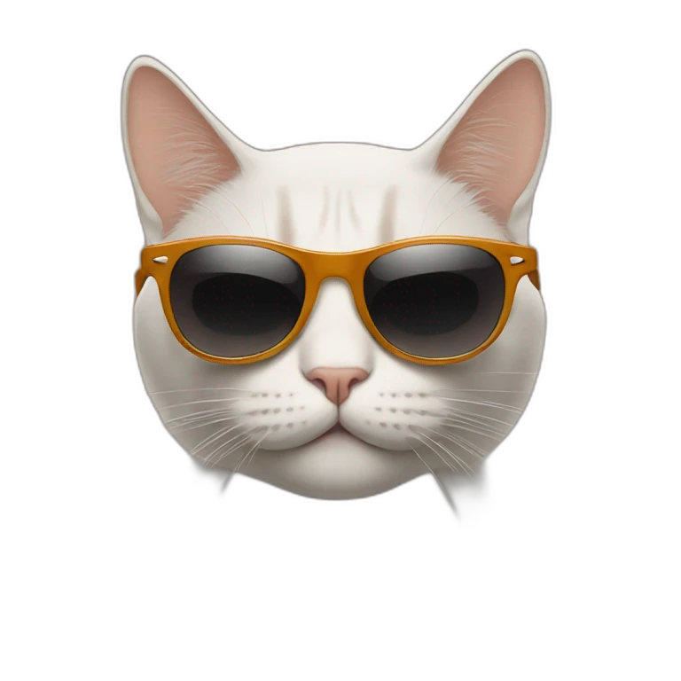cat smoking cigarettes with sunglasses emoji