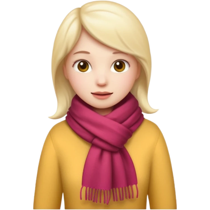emoji character wearing scarf walking in cold air emoji
