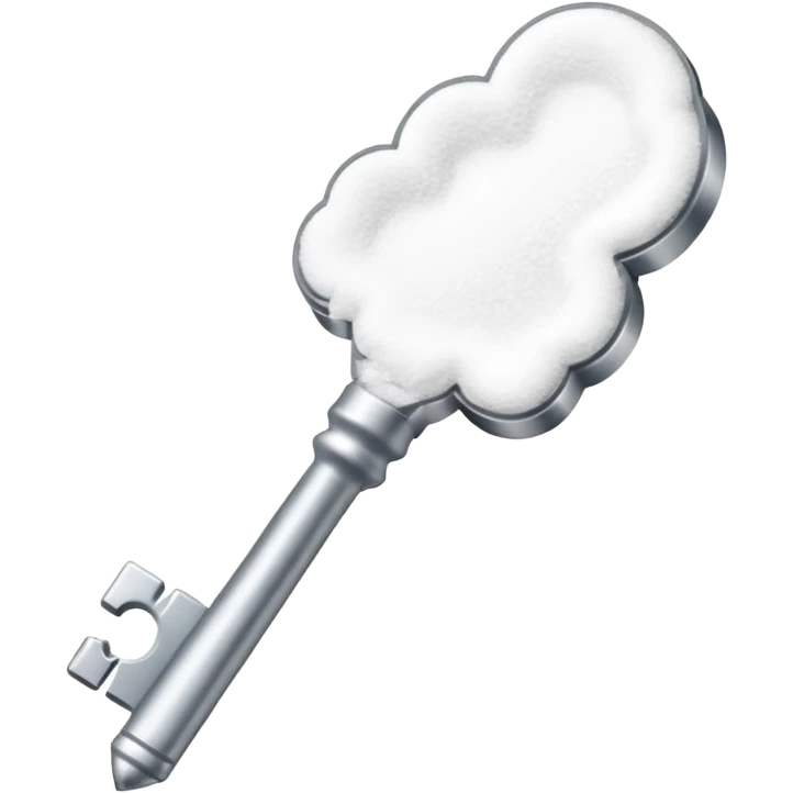 white powder on the tip of a key emoji