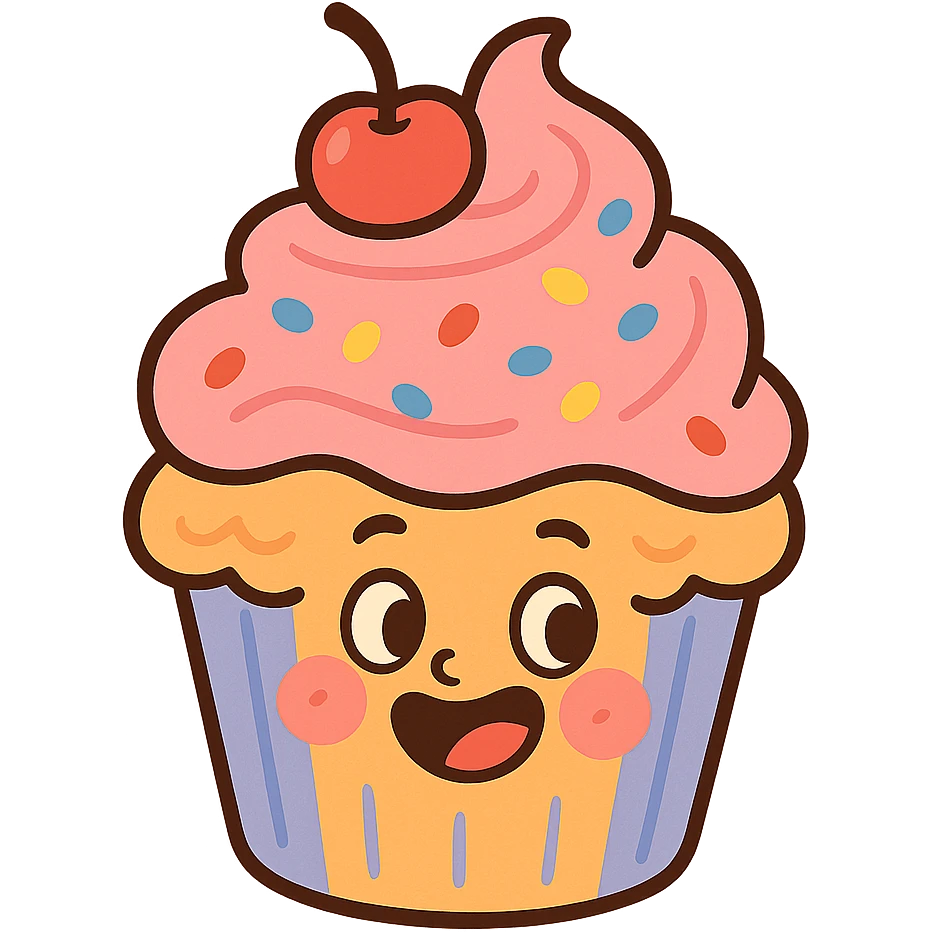 a cupcake emoji