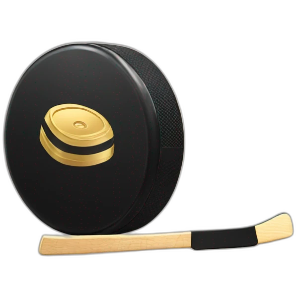 golden hockey puck emoji