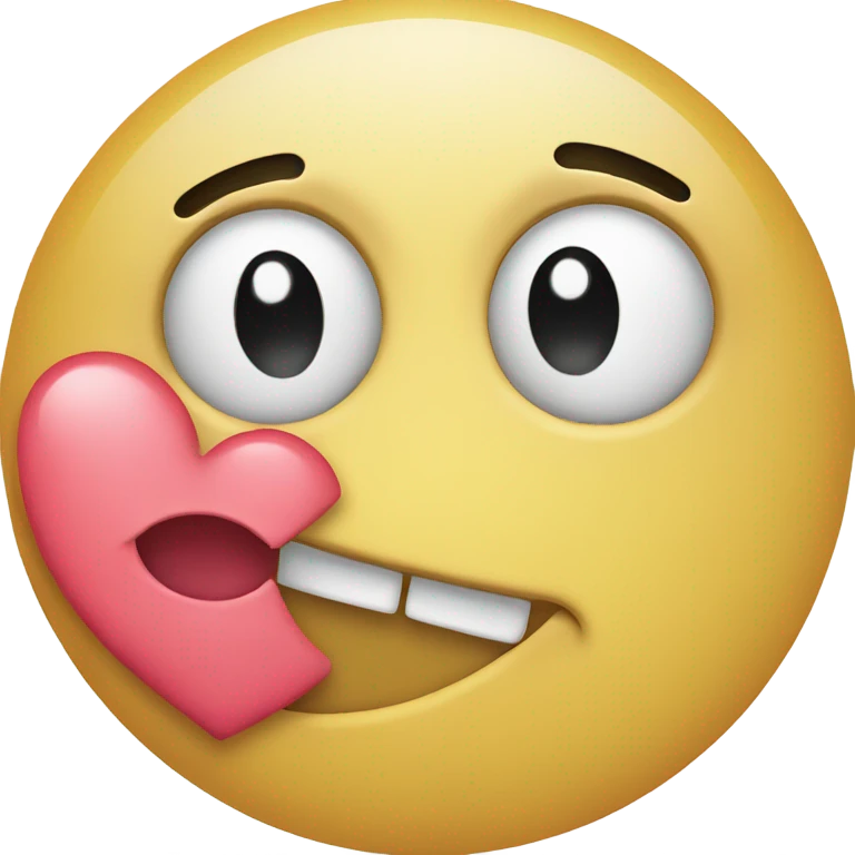 Emoji with heart eyes and Laughing one hand over the mouth emoji