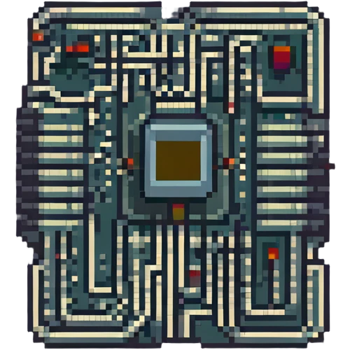 Retro microchip emoji